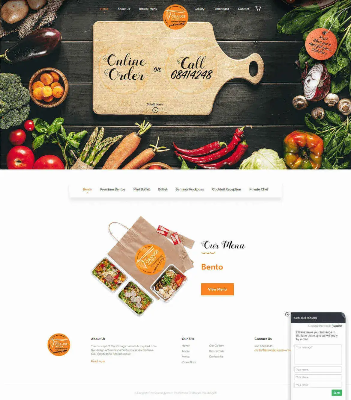 Orange Lantern Catering Ordering System